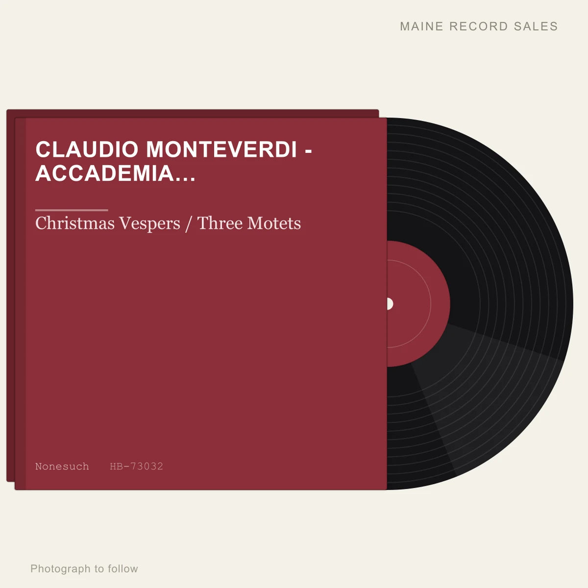 Claudio Monteverdi - Accademia Monteverdiana, Denis Stevens - Christmas Vespers / Three Motets (placeholder, photograph to follow)
